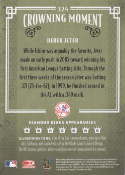 2005 Donruss Diamond Kings - Framed Red #374 Derek Jeter Back