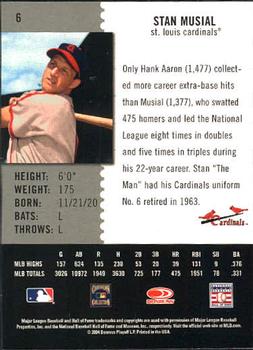 2005 Leaf Century #6 Stan Musial Back