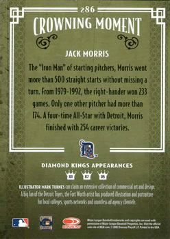 2005 Donruss Diamond Kings - Framed Red Black and White #286 Jack Morris Back