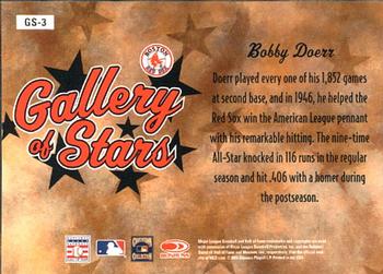 2005 Donruss Diamond Kings - Gallery of Stars #GS-3 Bobby Doerr Back