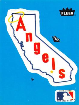 1985 Fleer - Team Stickers Large Print #NNO California Angels Logo Front