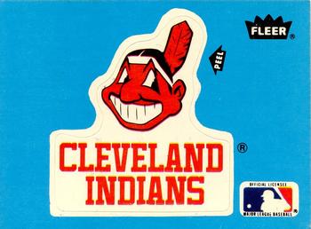 1985 Fleer - Team Stickers Large Print #NNO Cleveland Indians Logo Front