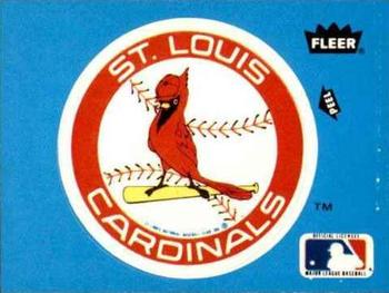 1985 Fleer - Team Stickers Large Print #NNO St. Louis Cardinals Logo Front