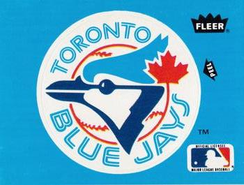 1985 Fleer - Team Stickers Large Print #NNO Toronto Blue Jays Logo Front