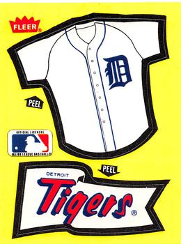 1985 Fleer - Team Stickers Large Print #NNO Detroit Tigers Jersey Front