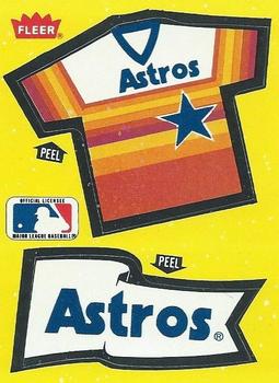 1985 Fleer - Team Stickers Large Print #NNO Houston Astros Jersey Front