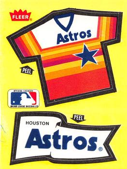 1985 Fleer - Team Stickers Large Print #NNO Houston Astros Jersey Front