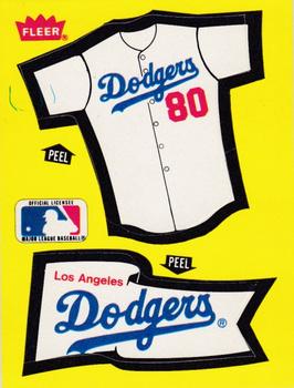 1985 Fleer - Team Stickers Large Print #NNO Los Angeles Dodgers Jersey Front