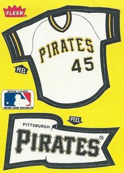 1985 Fleer - Team Stickers Large Print #NNO Pittsburgh Pirates Jersey Front