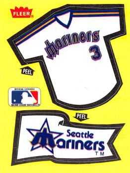 1985 Fleer - Team Stickers Large Print #NNO Seattle Mariners Jersey Front