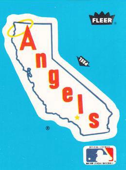 1985 Fleer - Team Stickers Large Print #NNO California Angels Logo Front