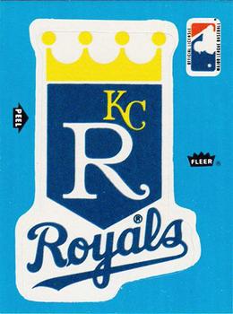 1985 Fleer - Team Stickers Large Print #NNO Kansas City Royals Logo Front