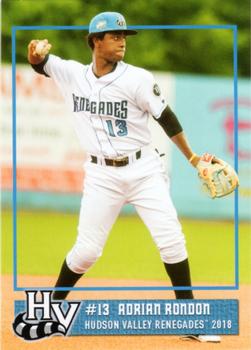 2018 Grandstand Hudson Valley Renegades #NNO Adrian Rondon Front