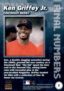 2000 Pacific Crown Royale - Final Numbers All-Star FanFest #8 Ken Griffey Jr. Back