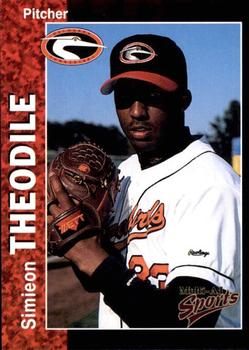 1998 Multi-Ad Delmarva Shorebirds #29 Simieon Theodile Front