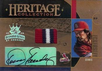 2005 Donruss Diamond Kings - Heritage Collection Signature Jersey Prime #HC-6 Dennis Eckersley Front