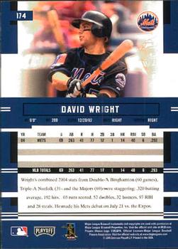 2005 Playoff Prestige #174 David Wright Back