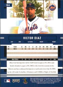 2005 Playoff Prestige #184 Victor Diaz Back
