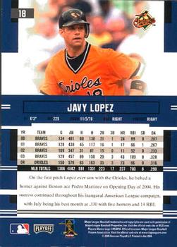 2005 Playoff Prestige #18 Javy Lopez Back