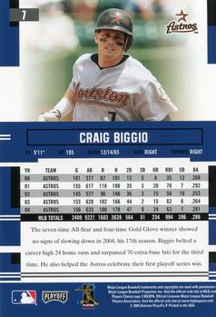 2005 Playoff Prestige #7 Craig Biggio Back