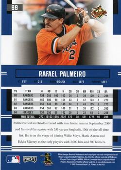 2005 Playoff Prestige #99 Rafael Palmeiro Back