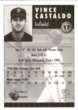 1994 St. Paul Saints #NNO Vince Castaldo Back