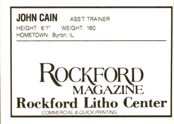 1988 Litho Center Rockford Expos #4 John Cain Back