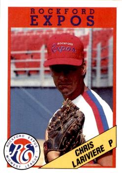 1988 Litho Center Rockford Expos #20 Chris Lariviere Front