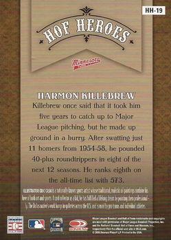 2005 Donruss Diamond Kings - HOF Heroes Framed Red #HH-19 Harmon Killebrew Back