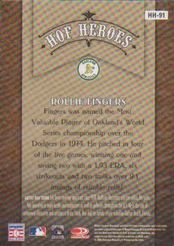 2005 Donruss Diamond Kings - HOF Heroes Framed Red #HH-91 Rollie Fingers Back