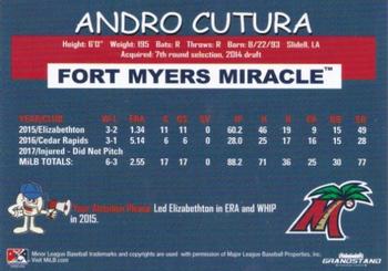 2018 Grandstand Fort Myers Miracle #NNO Andro Cutura Back