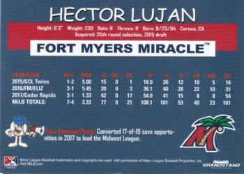 2018 Grandstand Fort Myers Miracle #NNO Hector Lujan Back
