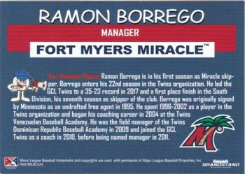 2018 Grandstand Fort Myers Miracle #NNO Ramon Borrego Back