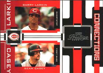 2005 Playoff Prestige - Connections #C-11 Barry Larkin / Sean Casey Front