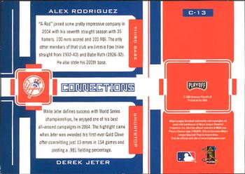2005 Playoff Prestige - Connections #C-13 Alex Rodriguez / Derek Jeter Back