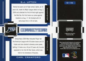 2005 Playoff Prestige - Connections #C-16 B.J. Upton / Carl Crawford Back