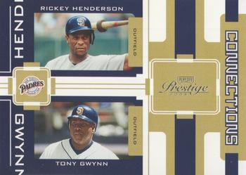 2005 Playoff Prestige - Connections #C-23 Rickey Henderson / Tony Gwynn Front