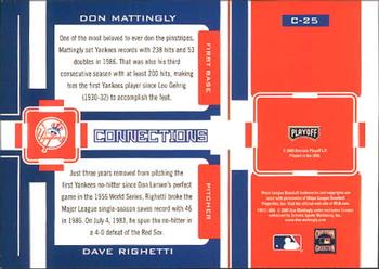 2005 Playoff Prestige - Connections #C-25 Don Mattingly / Dave Righetti Back