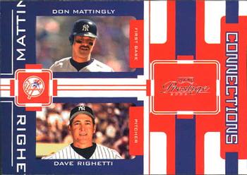 2005 Playoff Prestige - Connections #C-25 Don Mattingly / Dave Righetti Front