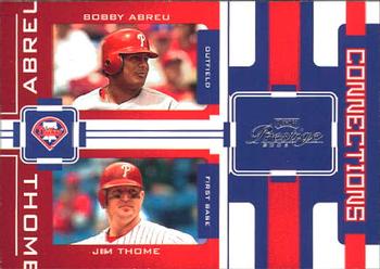 2005 Playoff Prestige - Connections #C-4 Bobby Abreu / Jim Thome Front
