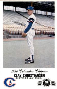 1986 Columbus Clippers Police #NNO Clay Christiansen Front