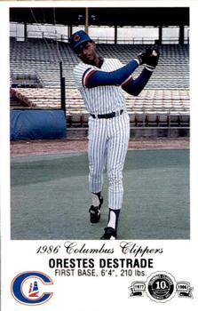 1986 Columbus Clippers Police #NNO Orestes Destrade Front