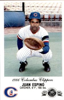 1986 Columbus Clippers Police #NNO Juan Espino Front