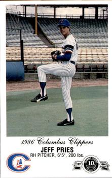 1986 Columbus Clippers Police #NNO Jeff Pries Front