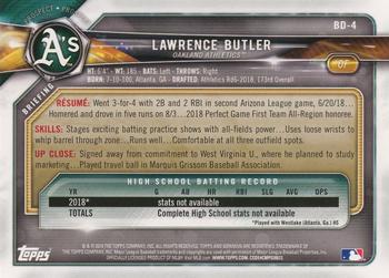 2018 Bowman Draft #BD-4 Lawrence Butler Back