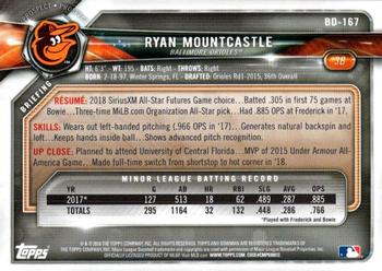 2018 Bowman Draft #BD-167 Ryan Mountcastle Back