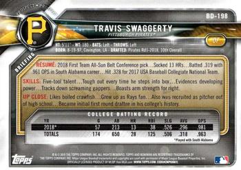 2018 Bowman Draft #BD-198 Travis Swaggerty Back