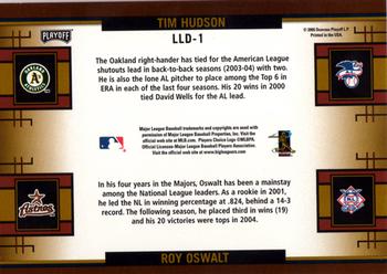 2005 Playoff Prestige - League Leaders Double #LLD-1 Tim Hudson / Roy Oswalt Back