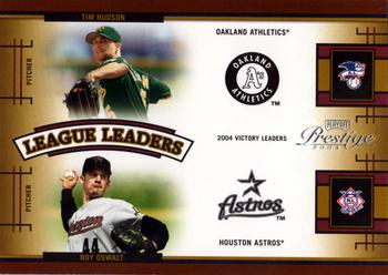2005 Playoff Prestige - League Leaders Double #LLD-1 Tim Hudson / Roy Oswalt Front