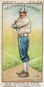1888 S.F. Hess California League (N321) #NNO William Gurnett Front